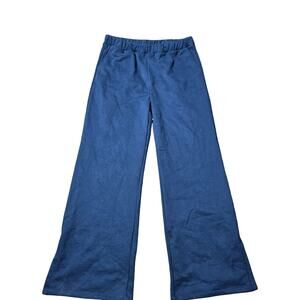 Beyond Yoga Women's Blue Wide Leg Sweat Pants Size: L